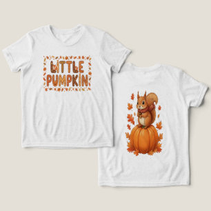 Pumpkin Autumn and The Squirrel For Kids Tri-Blend Shirt