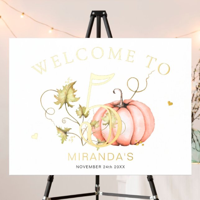 Pumpkin Autumn Birthday Number Sign (I wish happiness!)