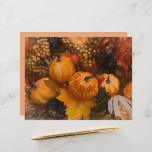 Pumpkin Autumn Burnt Orange Vintage Antique Art