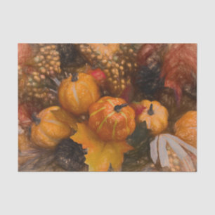 Pumpkin Autumn Burnt Orange Vintage Antique Art Tissue Paper