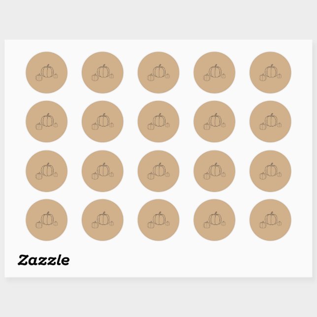 Pumpkin Autumn Fall Colour Palette Bullet  Classic Round Sticker (Sheet)
