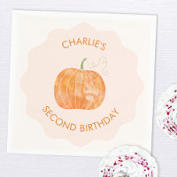 Pumpkin Autumn Fall Second 2nd Birthday