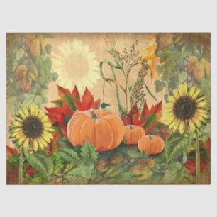 Pumpkin Autumn Fall Sunflower Tissue Paper