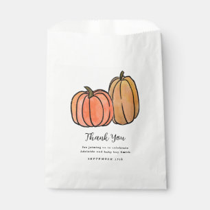 Pumpkin Autumn Harvest Gender Neutral Baby Shower Favour Bags
