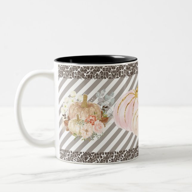  Pumpkin Autumn Leopard Mug  (Left)