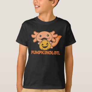 Pumpkin Axolotl Lovers Cute Animals For Halloween T-Shirt