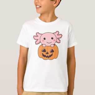 Pumpkin Axolotl Lovers Sweet Animals For Halloween T-Shirt