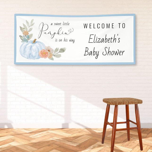 Pumpkin Baby Boy Shower Welcome Banner (Creator Uploaded)