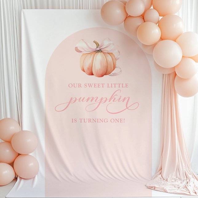 Pumpkin Baby Shower Arch Backdrop Tapestry (Creator Uploaded)