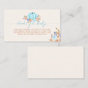 Pumpkin Baby Shower Book Request Enclosure Card