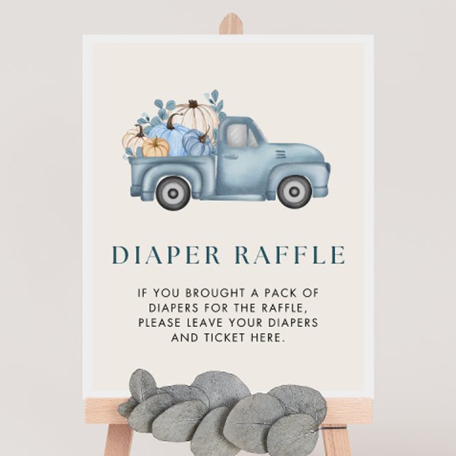 Pumpkin Baby Shower Diaper Raffle Sign (Creator Uploaded)