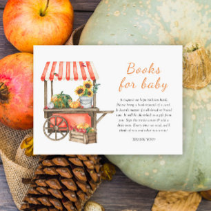 Pumpkin baby shower elegant baby book request enclosure card