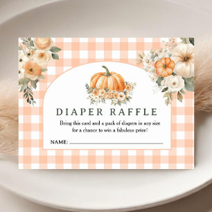 Pumpkin Baby Shower Fall Diaper Raffle Enclosure Card