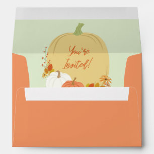 Pumpkin Baby Shower Fall Envelope