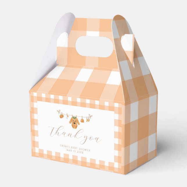 Pumpkin Baby Shower Favour Box (Front Side)