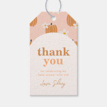 Pumpkin Baby Shower Favour Tag