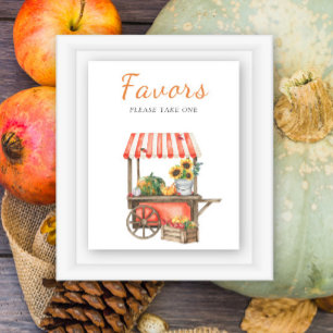 Pumpkin baby shower - Favours Poster