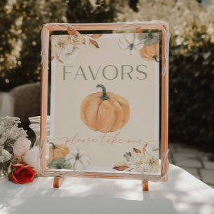 Pumpkin Baby Shower Favours Sign