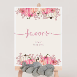 Pumpkin Baby Shower Favours Sign