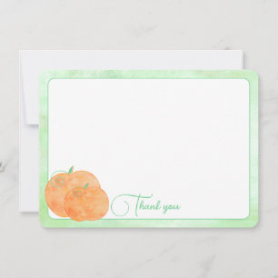 Pumpkin Baby Shower Flat Thank you