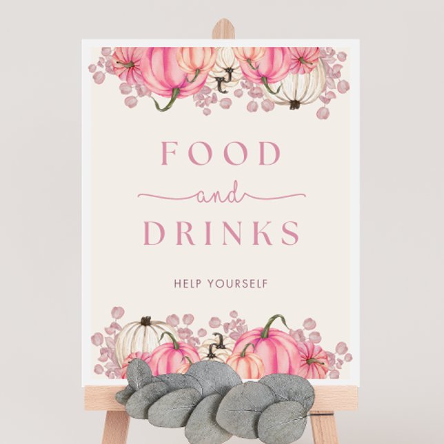 Pumpkin Baby Shower Food & Drinks Sign (Creator Uploaded)