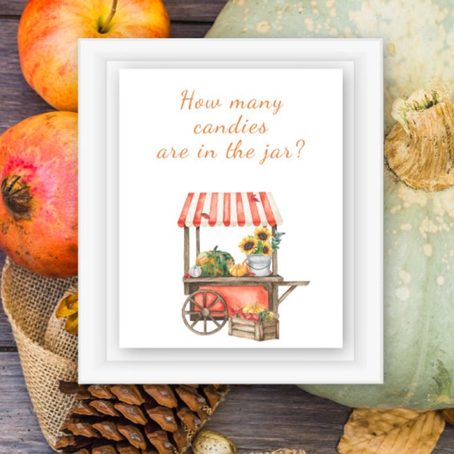 Pumpkin baby shower Guess how many candies in jar Poster (Creator Uploaded)