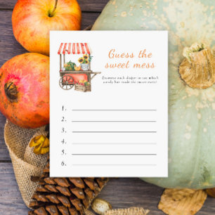 Pumpkin baby shower - Guess the Sweet Mess 