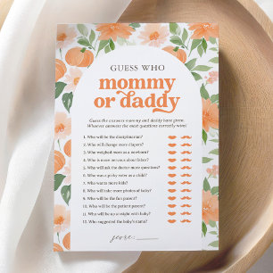 Pumpkin Baby Shower Guess Who Mommy or Daddy Invitation