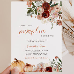 Pumpkin Baby Shower Invitation