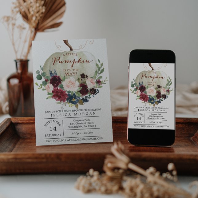 Pumpkin Baby Shower Invitation - Fall Baby Shower (Creator Uploaded)