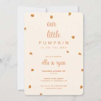 Pumpkin: Baby Shower Invite