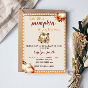 Pumpkin Baby Shower Our Little Pumpkin Invitation
