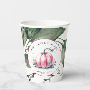 Pumpkin Baby Shower Paper Cups Template