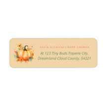 Pumpkin Baby Shower Return Address