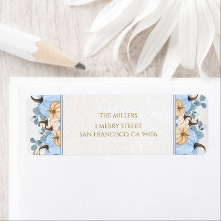 Pumpkin baby shower return Address Label
