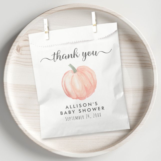 Pumpkin Baby Shower Thank You Favour Bags (Creator Uploaded)