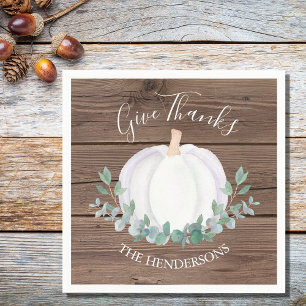 Pumpkin Barn Wood Thanksgiving Napkin