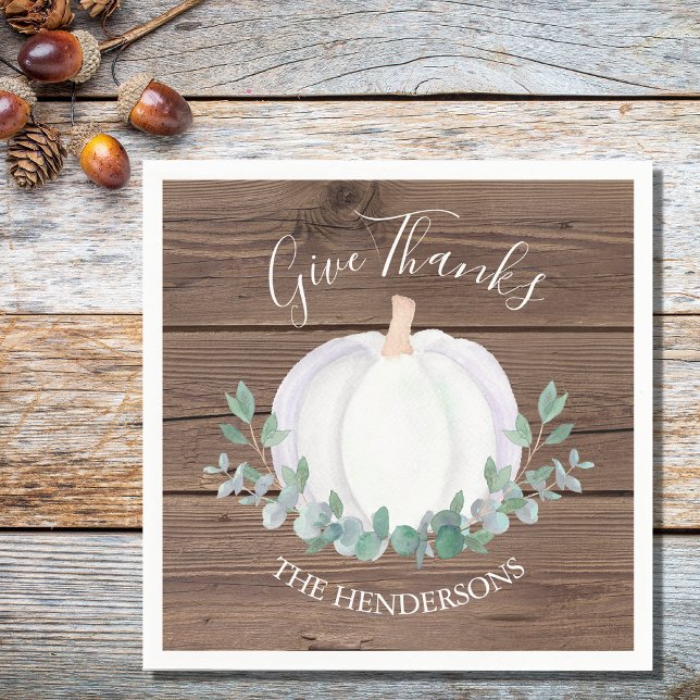 Pumpkin Barn Wood Thanksgiving Napkin (Creator Uploaded)