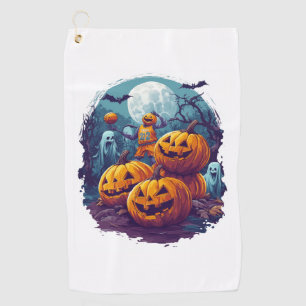 Pumpkin Basketball Showdown Golf Towel