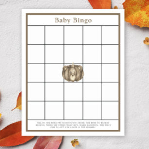 Pumpkin bear - Baby shower bingo game