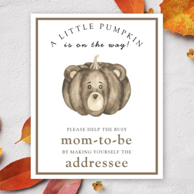 Pumpkin Bear - Help the Busy Mum-to-Be  Poster (Creator Uploaded)
