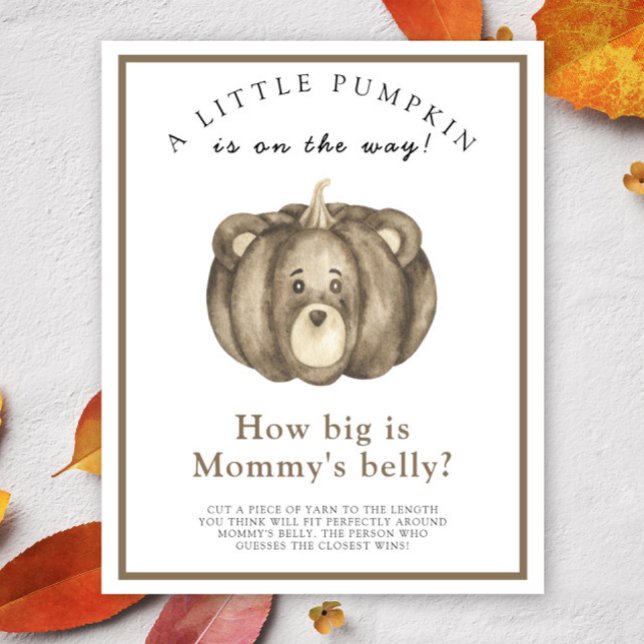 Pumpkin bear How big is mummy's belly game Poster (Creator Uploaded)