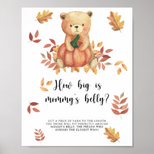 Pumpkin bear, How big is mummy's belly game Poster