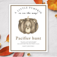 Pumpkin Bear Pacifier hunt baby shower game