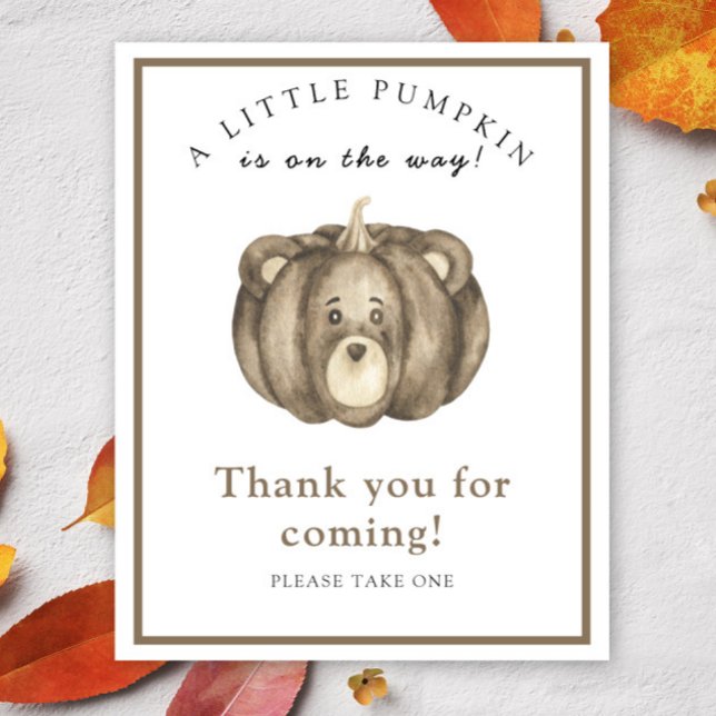 Pumpkin bear Thank you for coming Poster (Creator Uploaded)