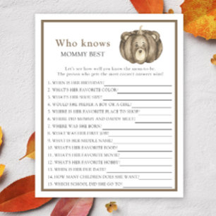 Pumpkin bear - Who knows mummy best game
