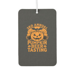 Pumpkin Beer Tasting Halloween Party Design Car Air Freshener