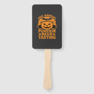Pumpkin Beer Tasting Halloween Party Design Hand Fan