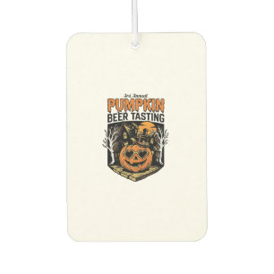 Pumpkin Beer Tasting Vintage Halloween Event Shirt Car Air Freshener