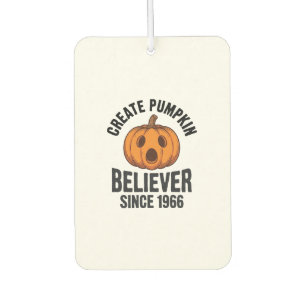 Pumpkin Believer Since 1966 Vintage Halloween Desi Car Air Freshener